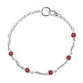 Tanzanite Station Bracelet in Sterling Silver (7.25 In) 0.90 ctw - Sticky add to cart bar