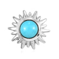 Sleeping Beauty Turquoise Charm in Platinum Over Sterling Silver 0.25 ctw - Sticky add to cart bar
