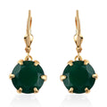 Verde Onyx Lever Back Earrings in Vermeil Yellow Gold Over Sterling Silver 8.00 ctw - Sticky add to cart bar