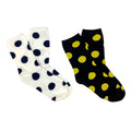 Set of 2 Black and White Polka Dots Pattern Socks - Sticky add to cart bar