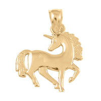 Made in America 10K Yellow Gold Unicorn Pendant 0.60 Grams