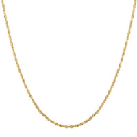 1.5mm Rope Chain Necklace in 10K Yellow Gold 18 Inches 1.3 Grams