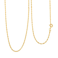 10K Yellow Gold Singapore Chain Necklace with Spring Ring Clasp