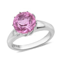 African Lilac Quartz Solitaire Ring Stainless Steel 3.15 ctw - Sticky add to cart bar