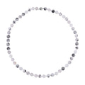 Black Rutilated Quartz Beaded Necklace 20 Inches in Rhodium Over Sterling Silver 220.00 ctw - Sticky add to cart bar