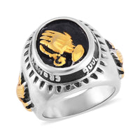 Fashionable Ring in ION Plated YG and Stainless Steel