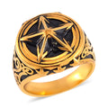 Star Men's Ring in ION Plated YG Stainless Steel (Size 10.0) - Sticky add to cart bar