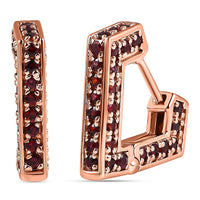 Premium Anthill Garnet Earrings in Vermeil Rose Gold Over Sterling Silver 2.35 ctw
