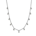 White Topaz Celestial Stars Station Necklace (20 Inches) in Platinum Over Sterling Silver 1.90 ctw - Sticky add to cart bar