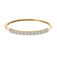 Moissanite Bangle Bracelet in Platinum Over Sterling Silver (7.25 In) 5.60 ctw