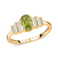 Luxoro 14K Yellow Gold AAA Sava Sphene Diamond Timeless Ring