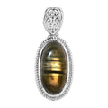 Malagasy Labradorite Solitaire Pendant in Platinum Over Copper with Magnet 5.50 ctw - Sticky add to cart bar