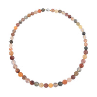 Multi Rutilated Quartz Beaded Necklace 20 Inches with Magnetic Lock in Rhodium Over Sterling Silver 300.00 ctw