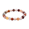 Multi Rutilated Quartz Beaded Stretch Bracelet 80.00 ctw - Sticky add to cart bar