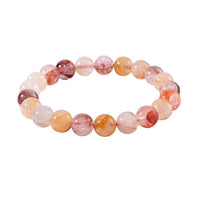 Multi Color Frozen Quartz Beaded Stretch Bracelet 130.00 ctw