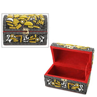 Handmade Yellow Color Antiqui Dome Shaped Wooden Jewellery Box (6"x5")