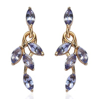 Tanzanite Dangle Earrings in Vermeil YG Over Sterling Silver 1.35 ctw