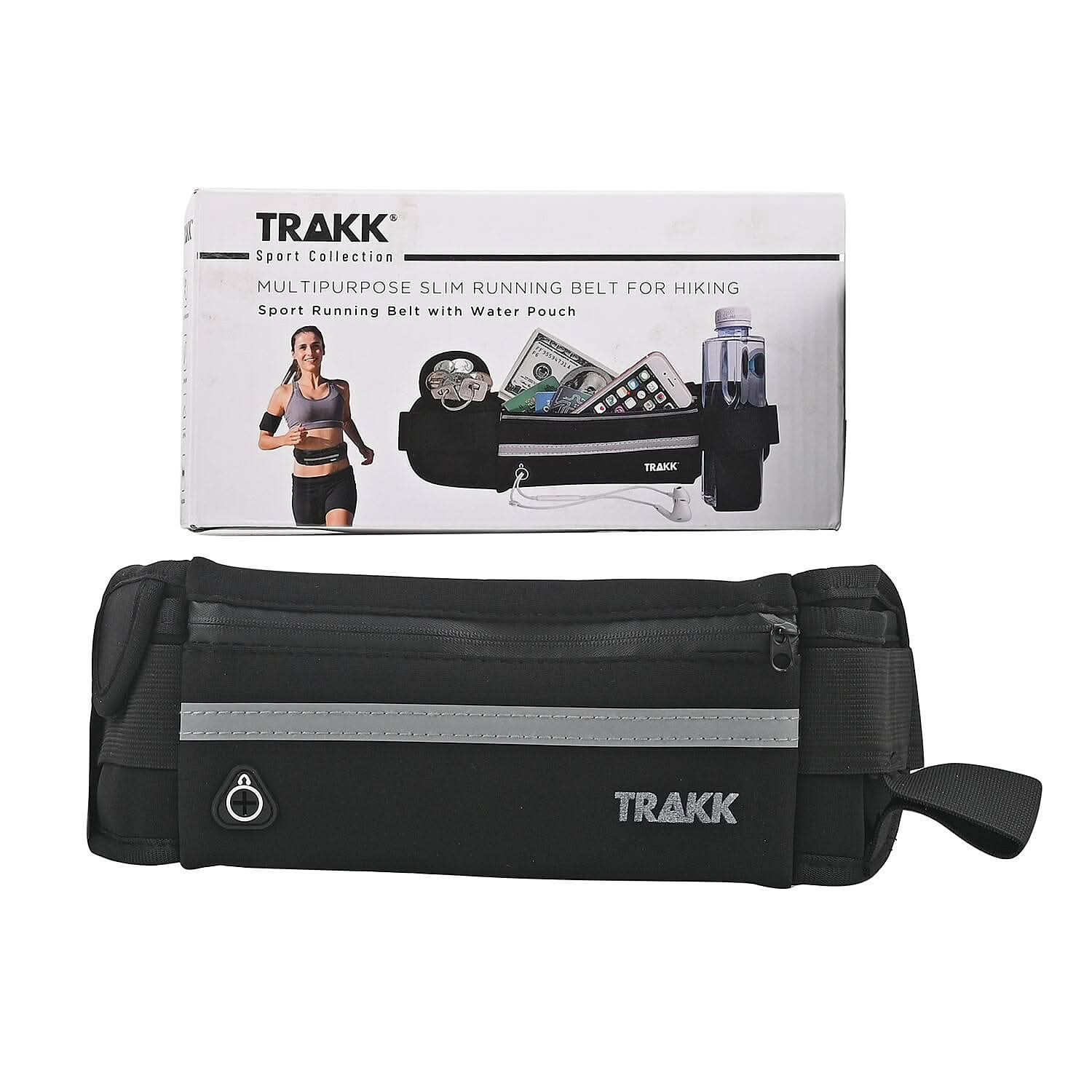 Trakk Black Multipurpose Sports Belt with Water Pouch
