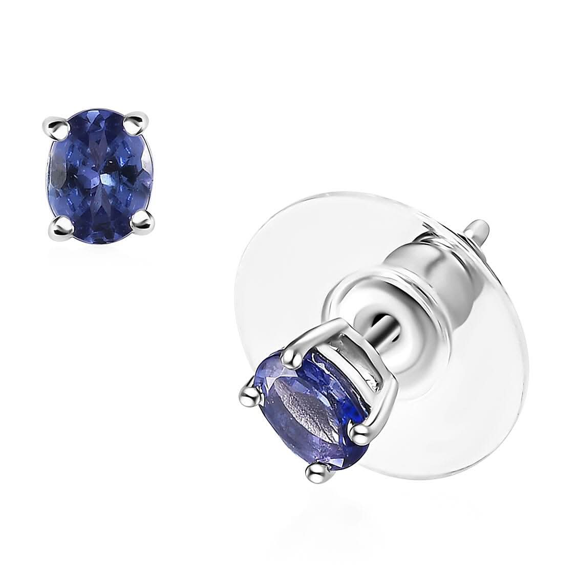 Premium Tanzanite Earrings in Platinum Over Sterling Silver 0.70 ctw