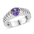 Karis Simulated Blue Diamond Men's Ring in Platinum Bond 2.00 ctw - Sticky add to cart bar