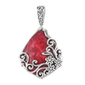 Artisan Crafted Norwegian Thulite Solitaire Pendant in Sterling Silver 42.50 ctw - Sticky add to cart bar