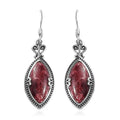 Artisan Crafted Norwegian Thulite Dangling Earrings in Sterling Silver 15.65 ctw - Sticky add to cart bar
