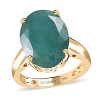 Luxoro 10K Yellow Gold Premium Grandidierite Solitaire Ring 4 Grams 10.00 ctw