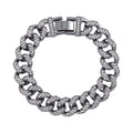 White Austrian Crystal Bracelet in Blacktone (6.50 In) - Sticky add to cart bar