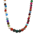 Multi Gemstone 253.00 ctw Beaded Necklace in Sterling Silver 20 Inches - Sticky add to cart bar