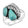 Santa Fe Style Kingman Turquoise Ring in Sterling Silver (Size 10.0) 1.50 ctw - Sticky add to cart bar