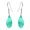 Peacock Quartz (Triplet) Dangle Earrings in Sterling Silver 12.65 ctw - Sticky add to cart bar