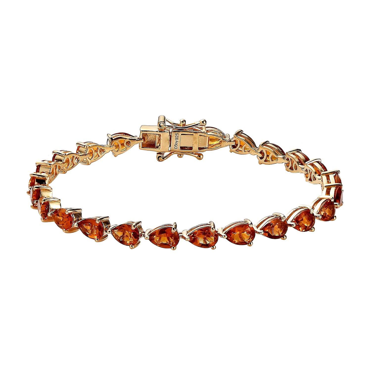Santa Ana Madeira Citrine Bracelet in Vermeil YG Over Sterling Silver (6.50 In) 8.25 ctw