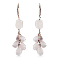 Galilea Rose Quartz Earrings in Sterling Silver 24.00 ctw