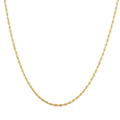 14K Yellow Gold 1.5mm Rope Chain Necklace 24 Inches 1.80 Grams - Sticky add to cart bar