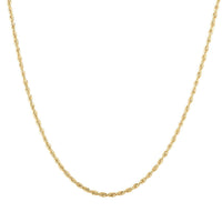 14K Yellow Gold 1.5mm Rope Chain Necklace 24 Inches 1.80 Grams