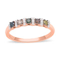 Multi Color Diamond Ring in Vermeil Rose Gold Over Sterling Silver 0.50 ctw - Sticky add to cart bar