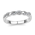 Iliana 18K White Gold Diamond (G-H, SI1) Forever Love Twisted Band Ring (Size 6.0) 0.10 ctw - Sticky add to cart bar