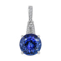 TLV Rhapsody 950 Platinum AAAA Tanzanite, Diamond (E-F, VS) Pendant 3.00 ctw - Sticky add to cart bar