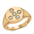 Moissanite Men's Ring in Vermeil Yellow Gold Over Sterling Silver (Size 10.0) 0.35 ctw - Sticky add to cart bar