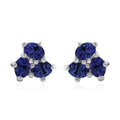 Tanzanite Stud Earrings in Platinum Over Sterling Silver 1.10 ctw - Sticky add to cart bar