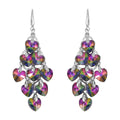 Mystic Color Glass Earrings in Silvertone - Sticky add to cart bar