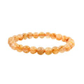 Golden Rutilated Quartz Beaded Stretch Bracelet 66.00 ctw - Sticky add to cart bar