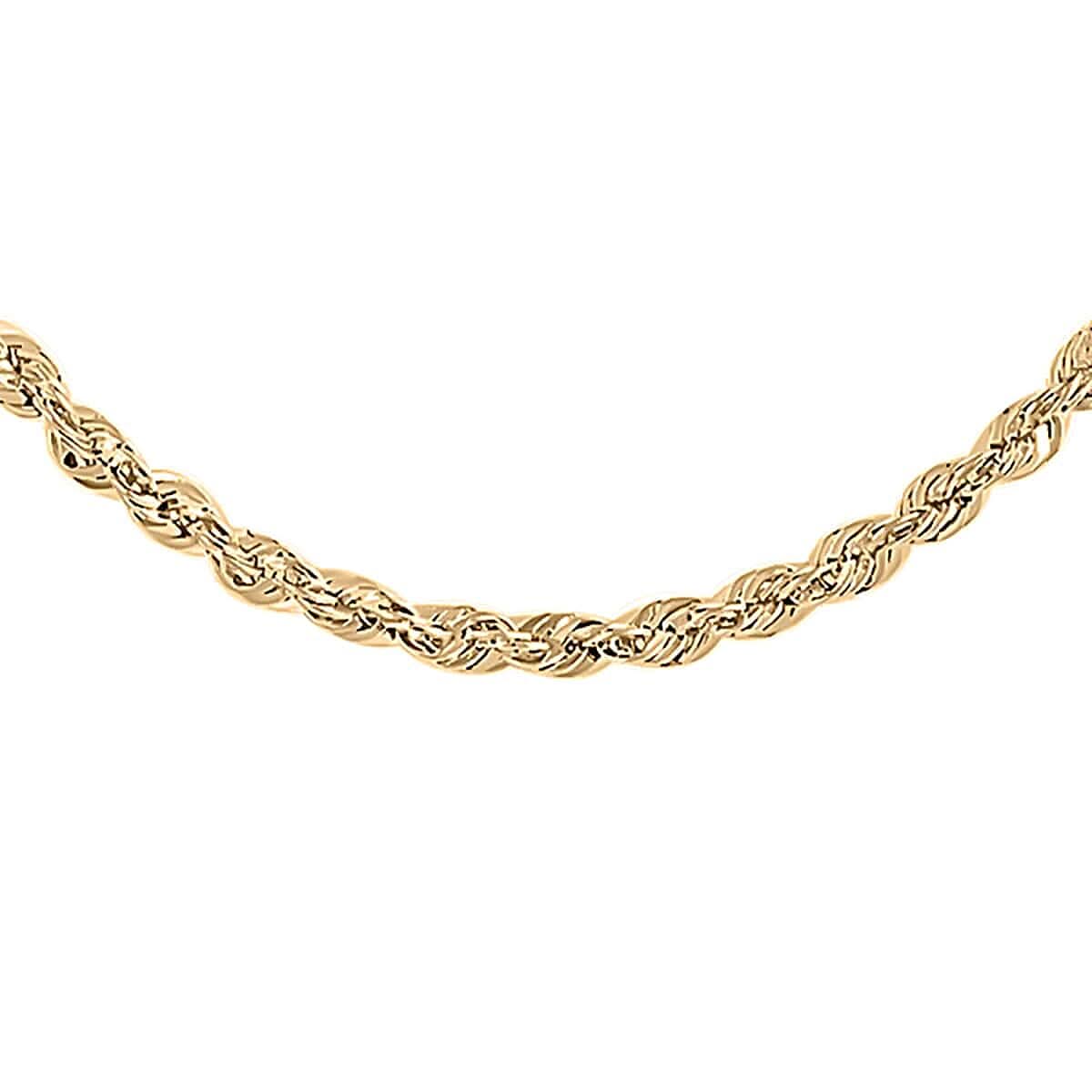 10K Yellow Gold 3.05mm Rope Necklace 24 Inches 4.5 Grams