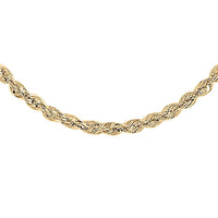 10K Yellow Gold 3.05mm Rope Necklace 24 Inches 4.5 Grams