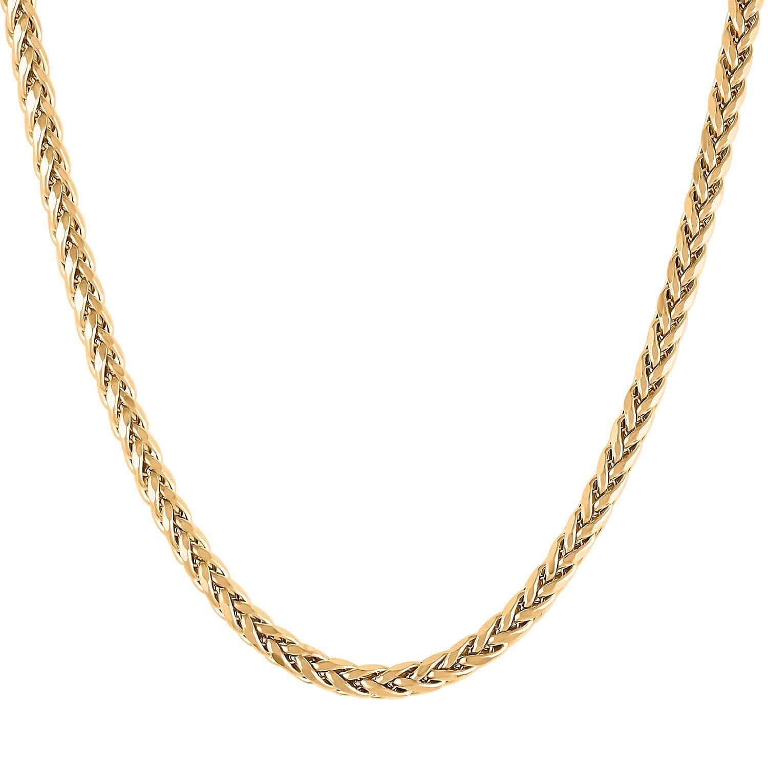 10K Yellow Gold 4mm Palma Chain Necklace 22 Inches 13.10 Grams