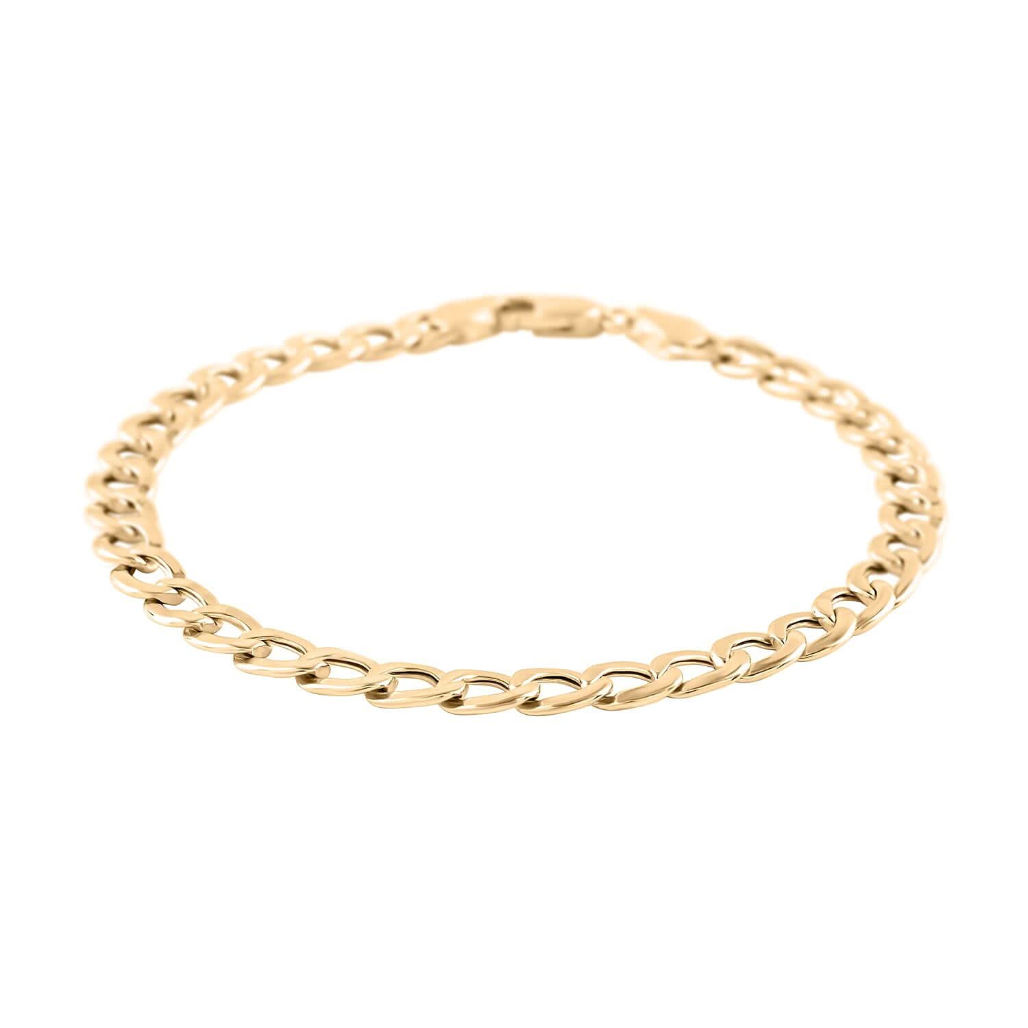 10K Yellow Gold 5.5mm Curb Chain Bracelet (8.00 In) 3.80 Grams