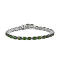Chrome Diopside Tennis Bracelet in Platinum Over Sterling Silver (6.50 In) 11.10 ctw - Sticky add to cart bar