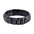 Shungite Cushion Block Stretch Bracelet 205.00 ctw - Sticky add to cart bar