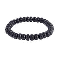 Shungite Roundel Beaded Stretch Bracelet 95.00 ctw - Sticky add to cart bar