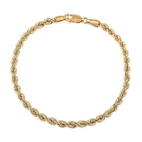 10K Yellow Gold 5mm Rope Bracelet (8.00 In) 4.20 Grams